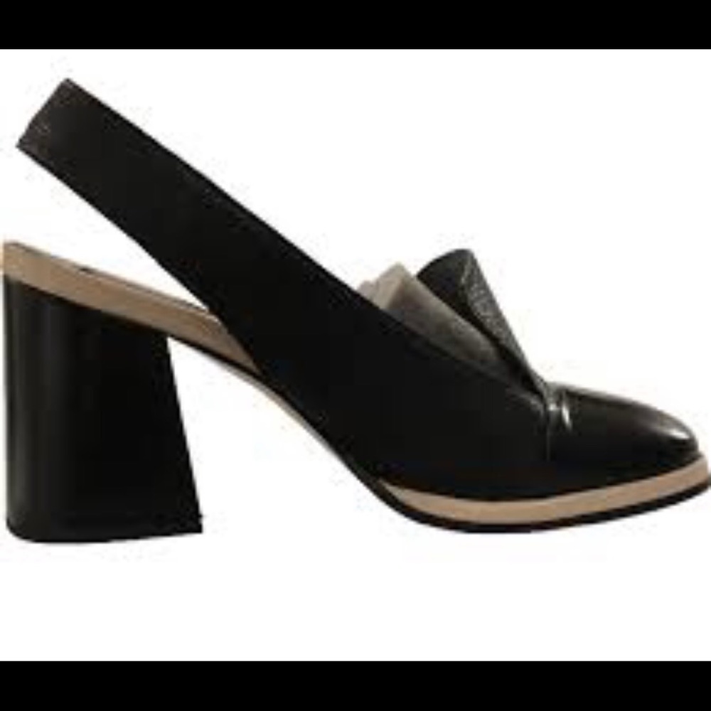 MaxMara Slingback Stacked Block Heel Sz 39/9